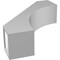 Ekena Millwork 5 1/2-in. W x 18-in. D x 22-in. H Westlake Architectural Grade PVC Knee Brace BRCP055X18X22WTL - alternate 4